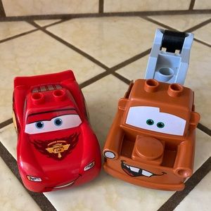 Lego DUPLO Lightning McQueen, Mater, and extra blocks